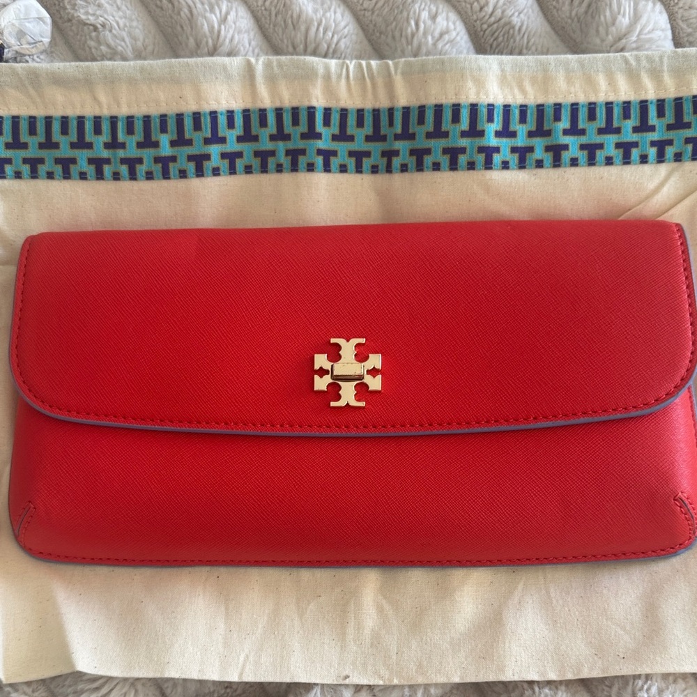 Tory Burch Scarlet Red Clutch